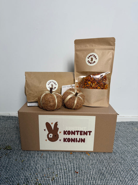 🎃 Oktober Knaagpakket – Herfstpret voor jouw konijnen